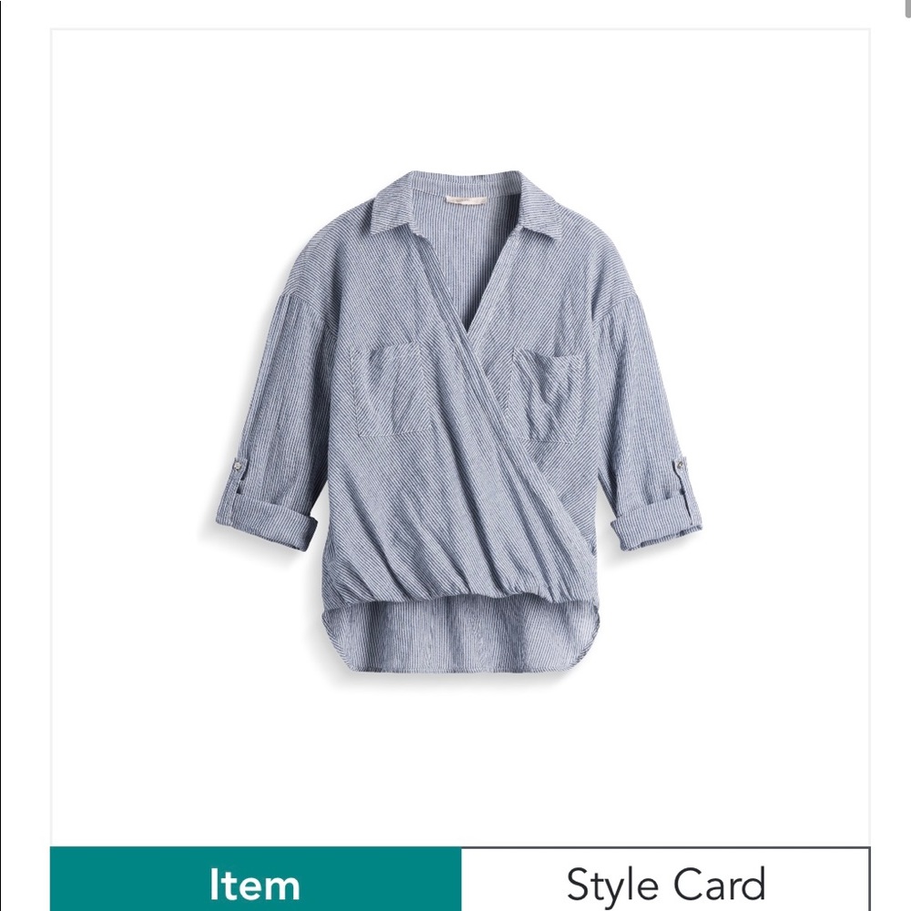 Striped Chambray Stitch Fix top